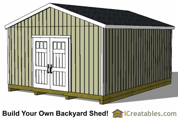 16x20 Gable Shed Plans | Large Backyard Shed Plans