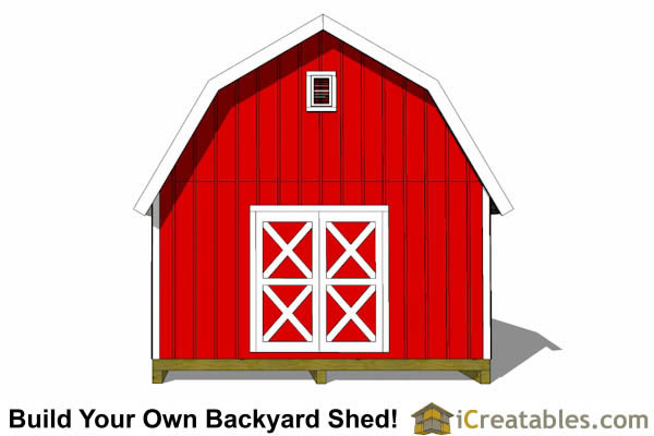 16x20 Gambrel Shed Plans | 16x20 barn shed plans