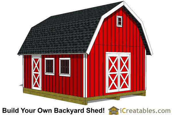 Barn Shed Plans - Classic American Gambrel - DIY Barn Designs