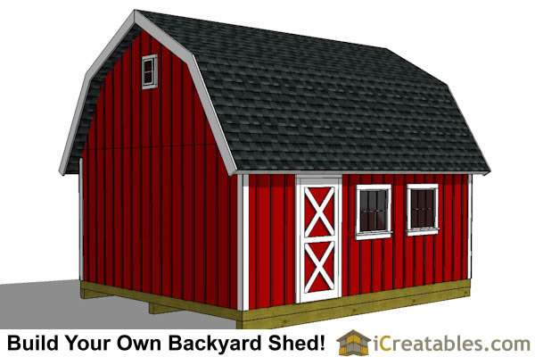 16x20 Gambrel Shed Plans 16x20 barn shed plans