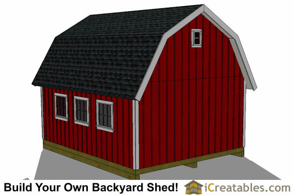 16x20 Gambrel Shed Plans | 16x20 barn shed plans