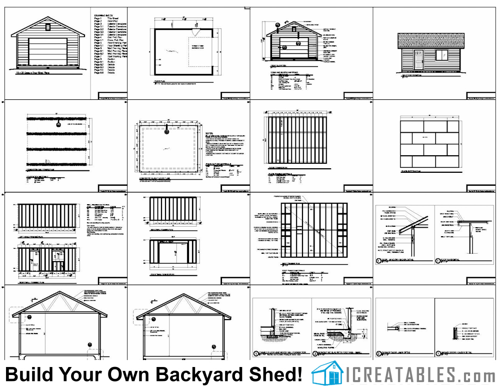 16x20 shed plans