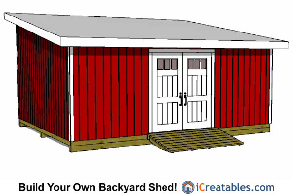 16x20 lean to shed plans