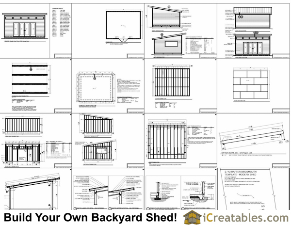 16x20 Modern Studio Shed Shed Plans | Perfect Way To Build A Large 