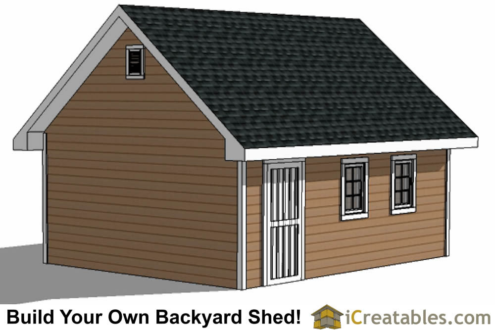 16x20 Traditional Shed Plans Build Your Own Large Shed