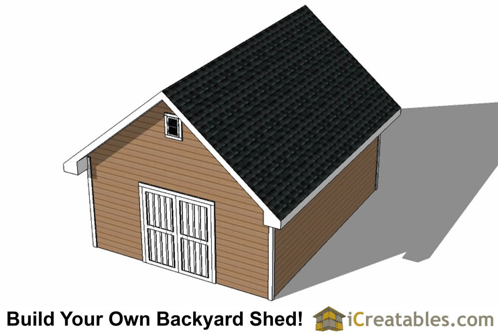 16x20 Traditional Shed Plans | Build Your Own Large Shed