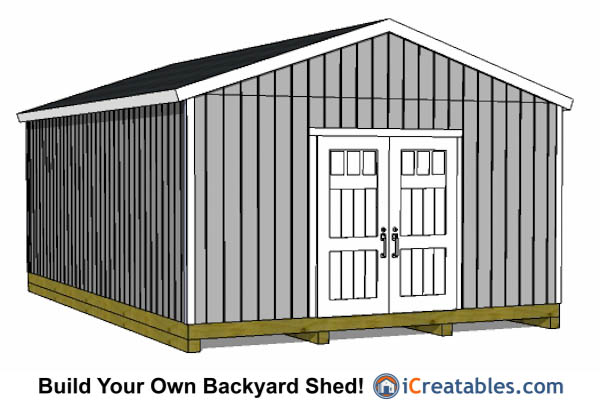 16x24 gable shed