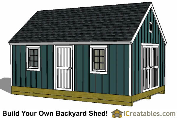 16'x24' Colonial Shed Plans.