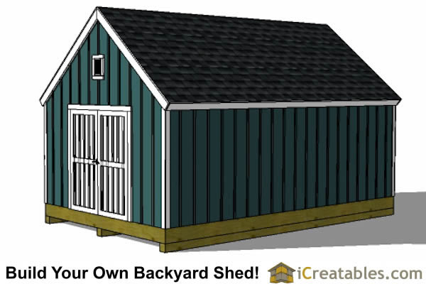 16x24 colonial style shed plans