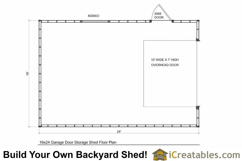 16x24 Garage Shed Plans | Build Your Own Large Shed With    A 