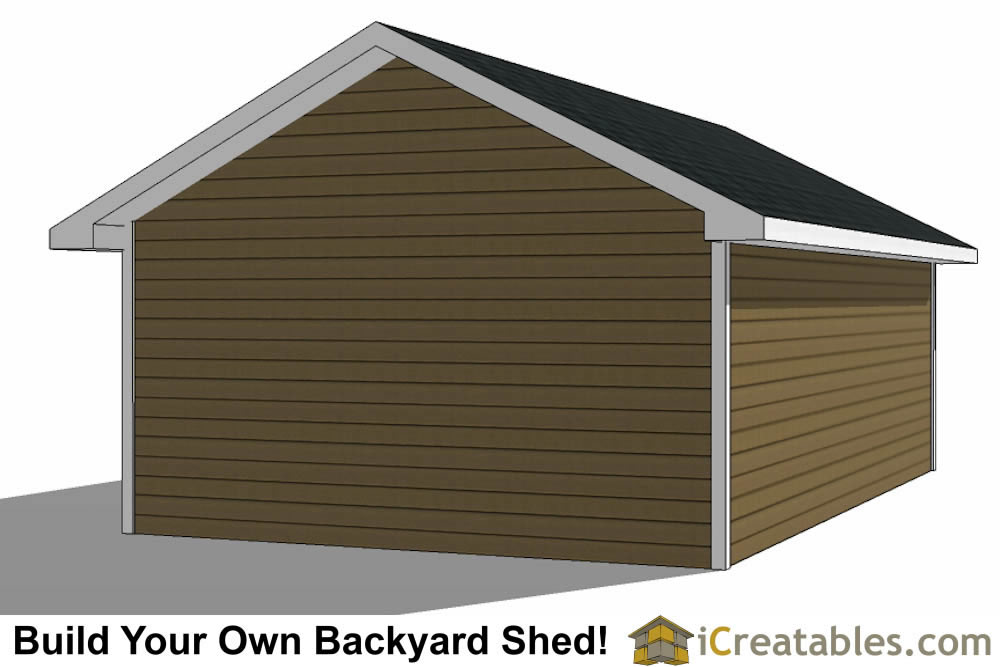 16x24 Garage Shed Plans | Build Your Own Large Shed With A 