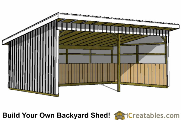 16'x24' Run In Shed Plans