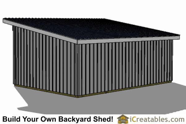 16x24 Run In Shed Plans Floor Plan