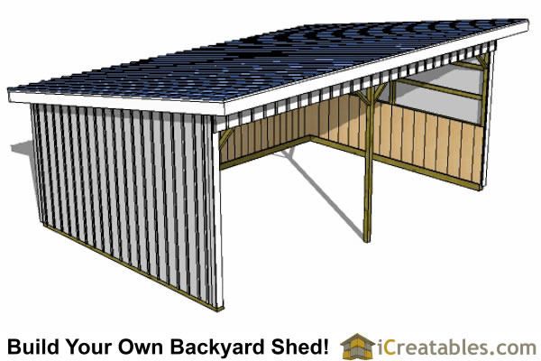 Post and Beam Construction - Our run in shed uses common post and beam 