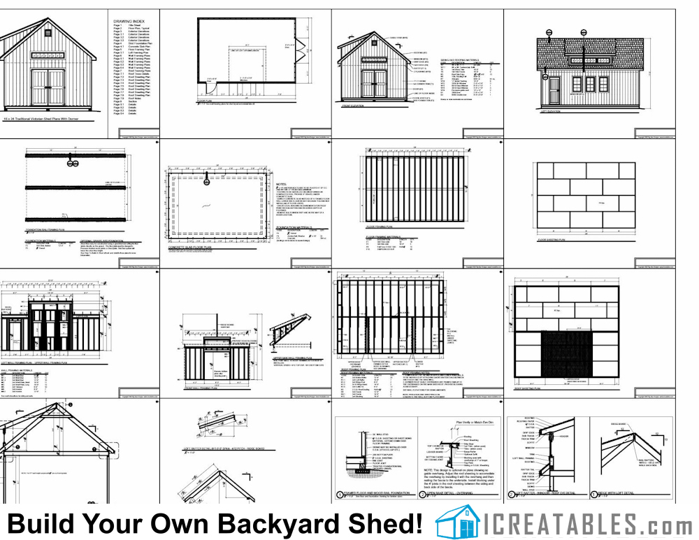 16x24 Shed Plans With Dormer | iCreatables.com