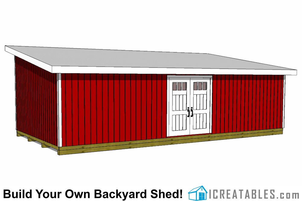 16x32 lean to shed plans.