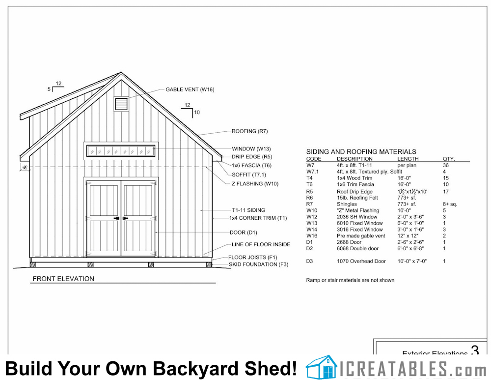 16x32 dormer roof shed plans blueprints