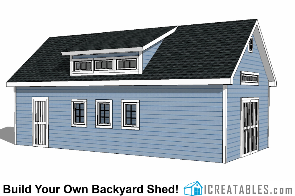 16x24 Shed design with dormer
