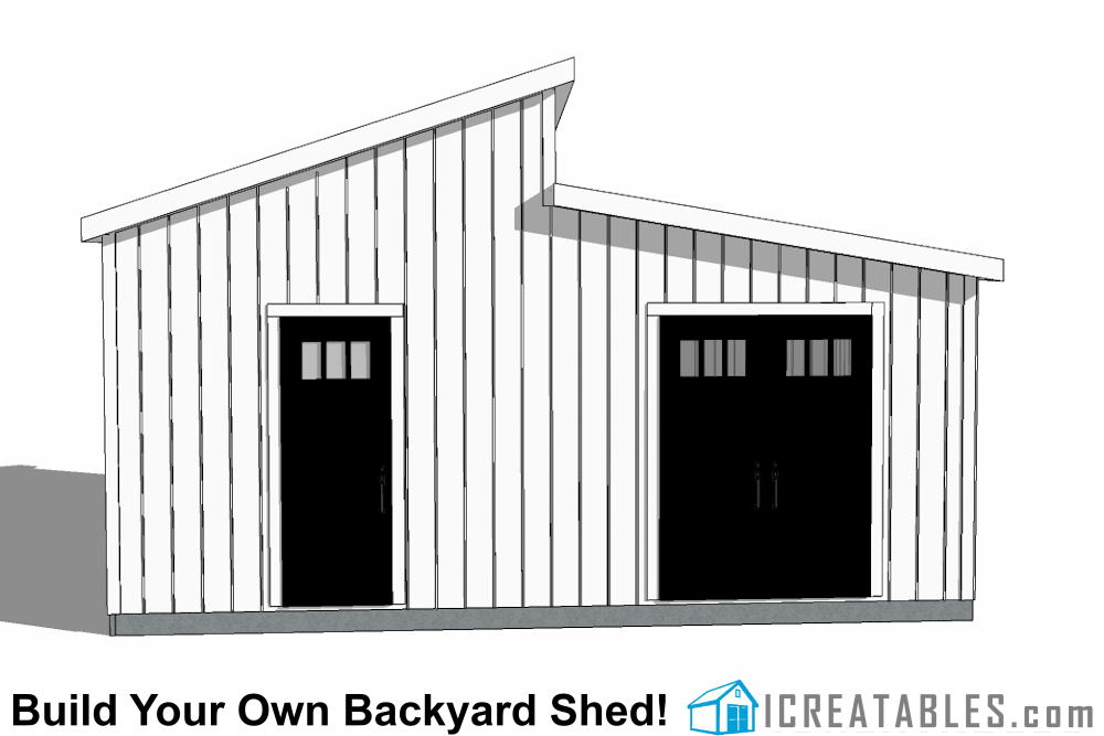 20x16 Clerestory Shed Plans | Dormer Shed Plans