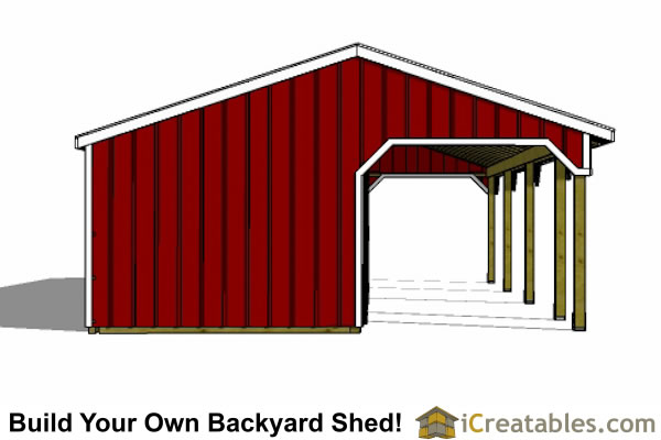 stall Horse Barn Lean To Shed Plans