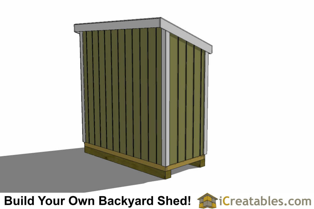 3.5x8 lean to shed plans 3'-6