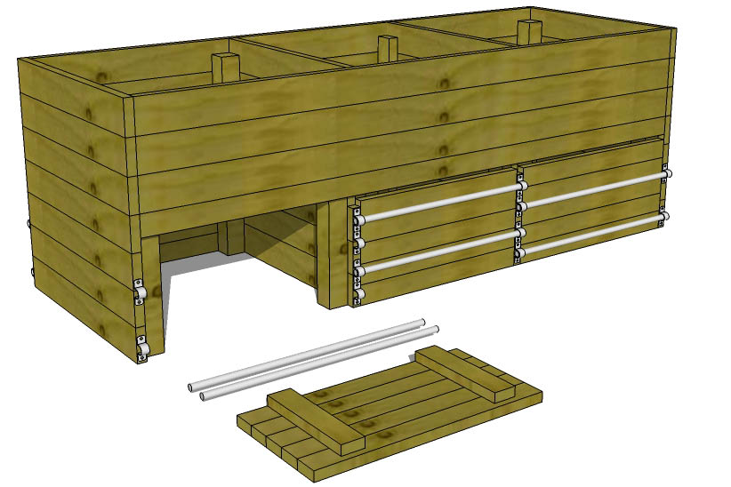 Plans and materials list to help you build a compost bin for your yard 