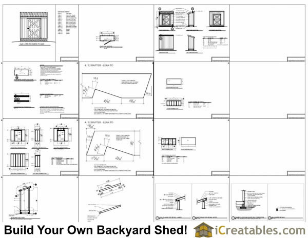 3x8 Lean To Shed Plans | 3x6 Storage Shed Plans