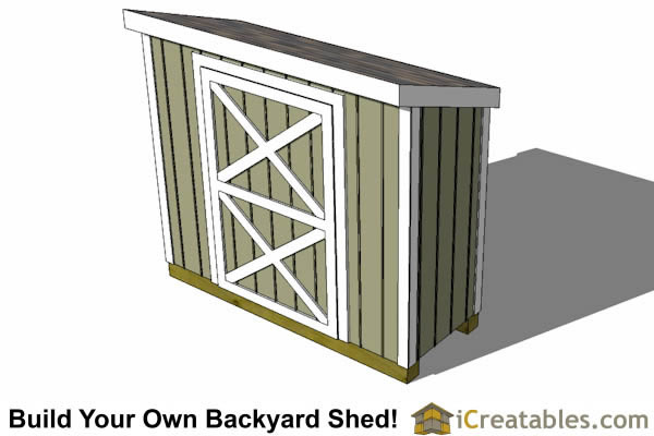 3x8 Lean To Shed Plans | The perfect low wall lean to plans