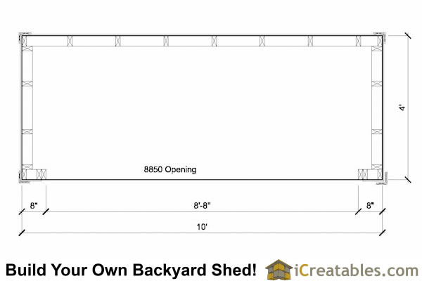 Firewood Storage Shed - Lean-to Shed - Backyard Shed Plans