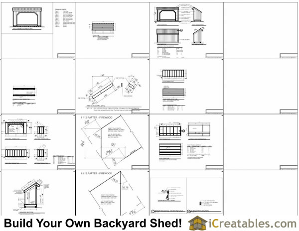 4x12 Firewood Shed Plans