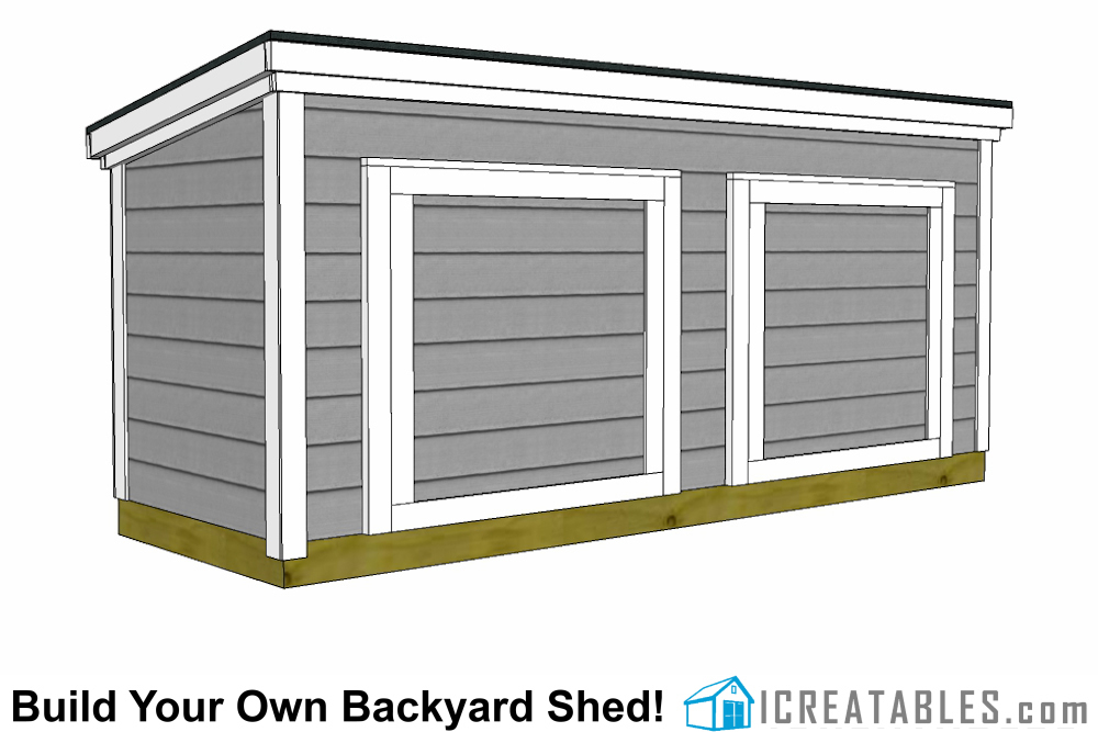 4x12   lean to shed rear