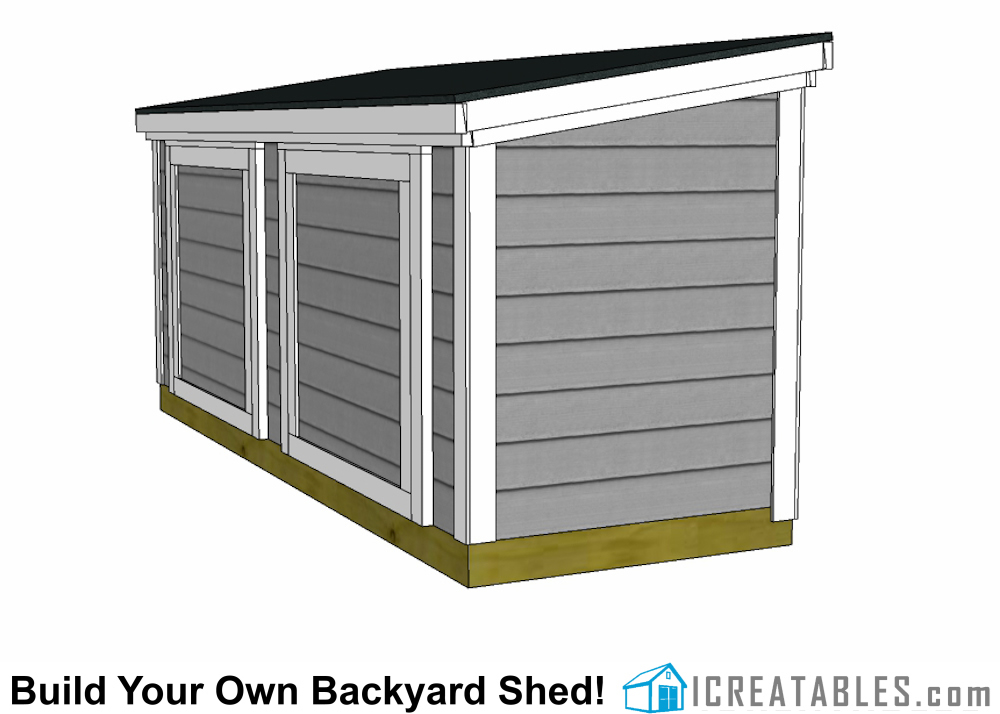 4x12 Lean To Shed Plans Under 6 Feet Tall