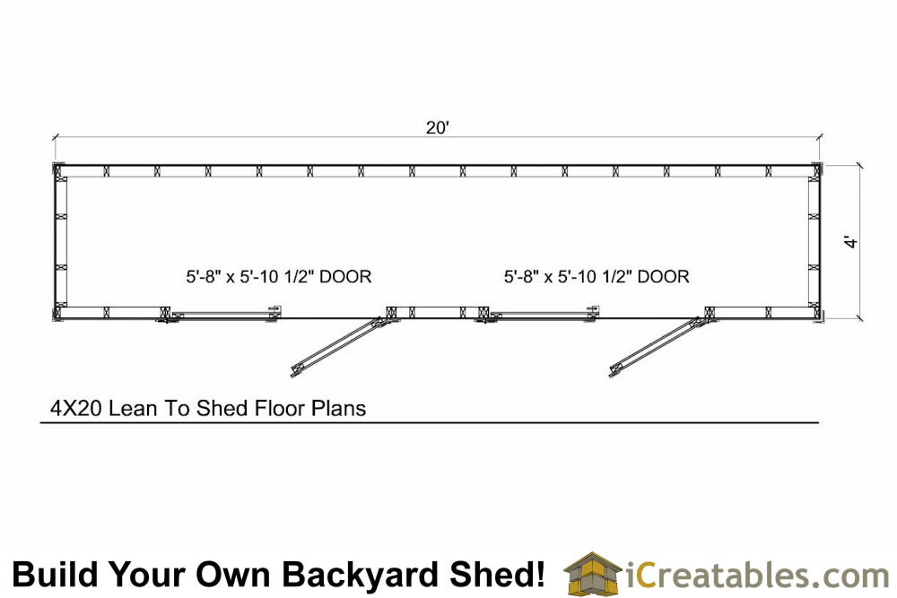 4x20 Lean To Shed Plans 4x20 Storage Shed Plans