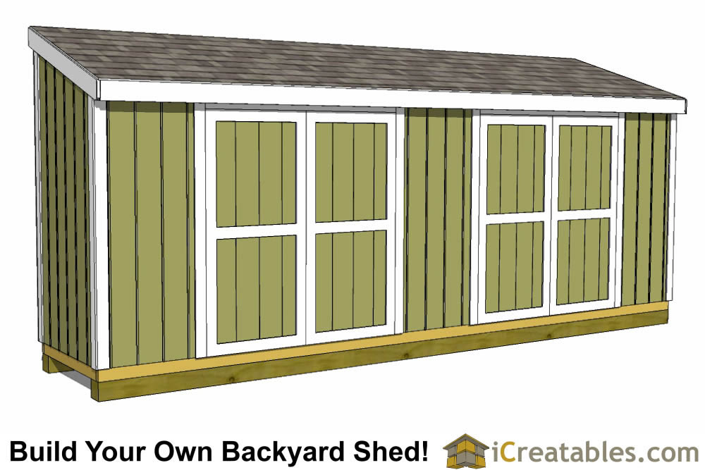 Lean To Shed Plans - Easy to Build DIY Shed Designs