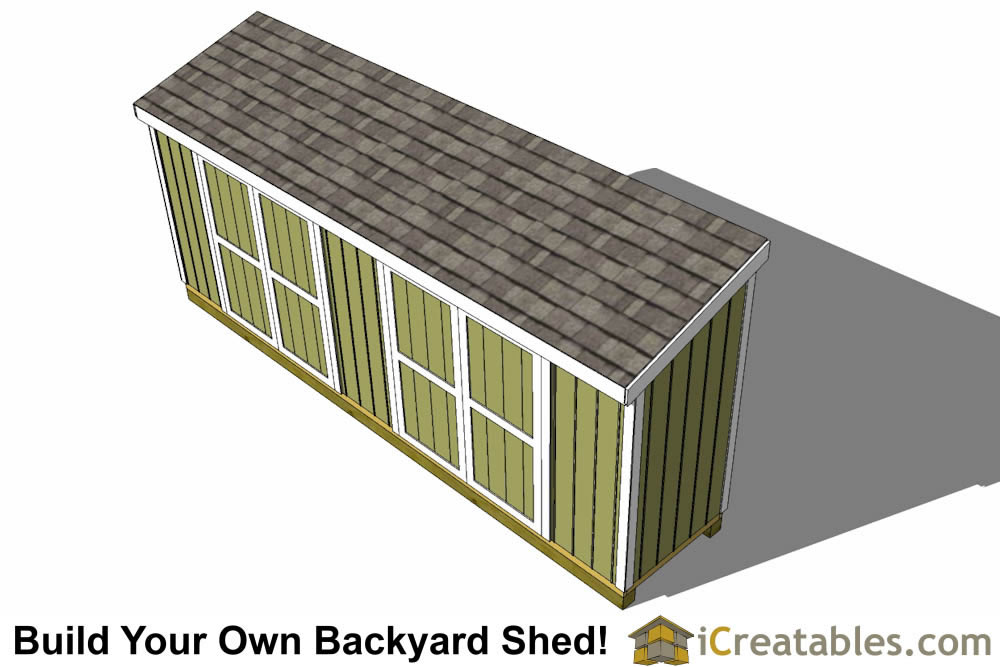 4x20 Lean To Shed Plans | 4x20 Storage Shed Plans