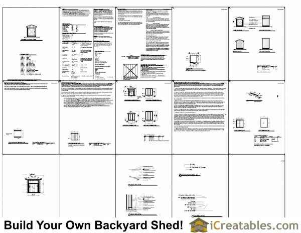 4x4 generator gable roof plans