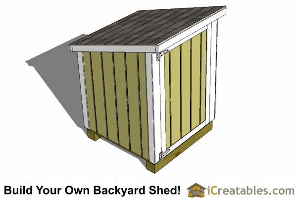 4x4 Generator Enclosure Shed with Tall Side Door - Shed Plans