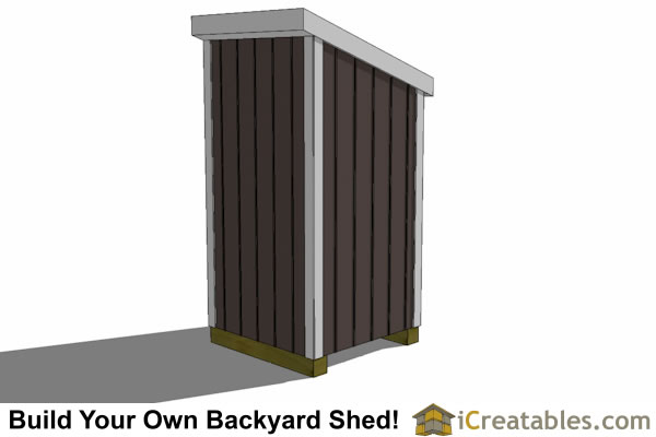 4x4 Lean-to Shed - Small Shed Plans - Garden Shed - iCreatables