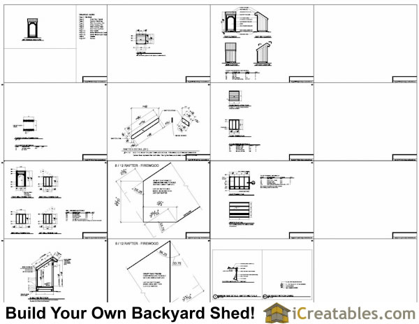 4x4 firewood shed plans example