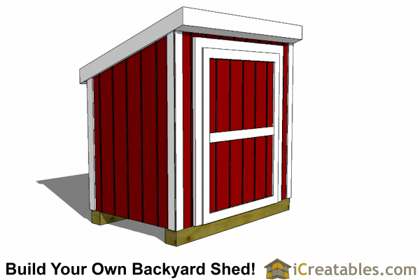 Building plans for a 4'x 6' lean to storage shed for your yard or ...