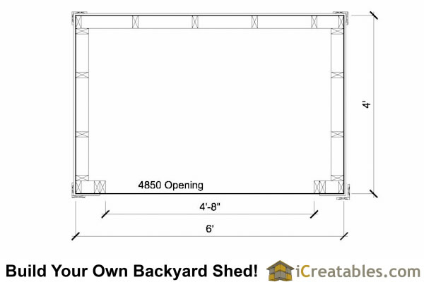 4x6 Firewood Shed Plans - Lean-to Shed - Outdoor Backyard Shed