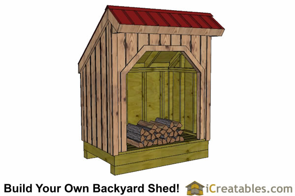 4x6 firewood shed plans