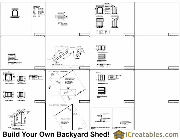 4x6 firewood shed plans