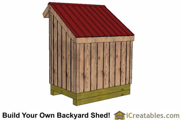 4x6 firewood shed rear