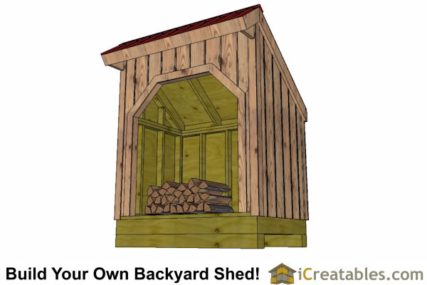 4x6 Firewood Shed Plans - Lean-to Shed - Outdoor Backyard Shed