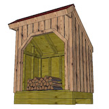 Cord Wood Storage Shed