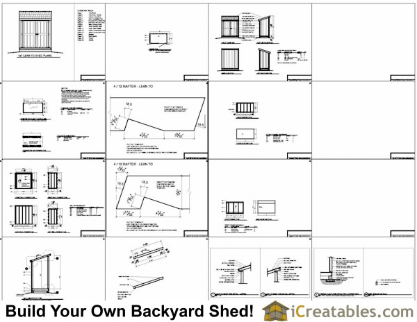 4x7 shed plans 