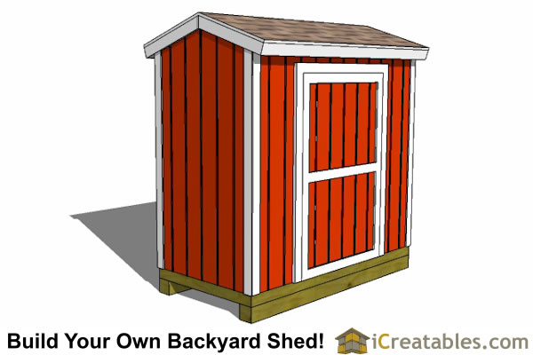 4x8 backyard shed plans side door
