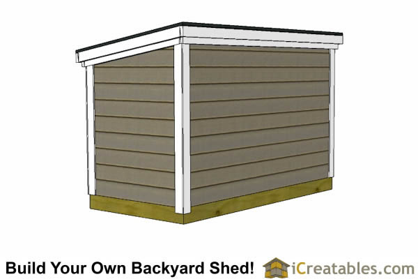 4x8 lean to shed plans under 6 feet tall