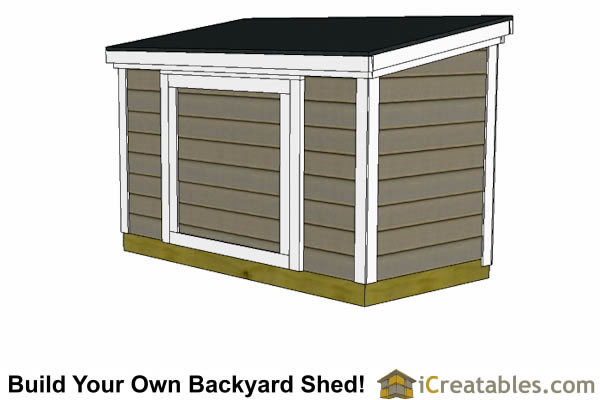 4x8 Lean To Shed Plans Under 6 Feet Tall